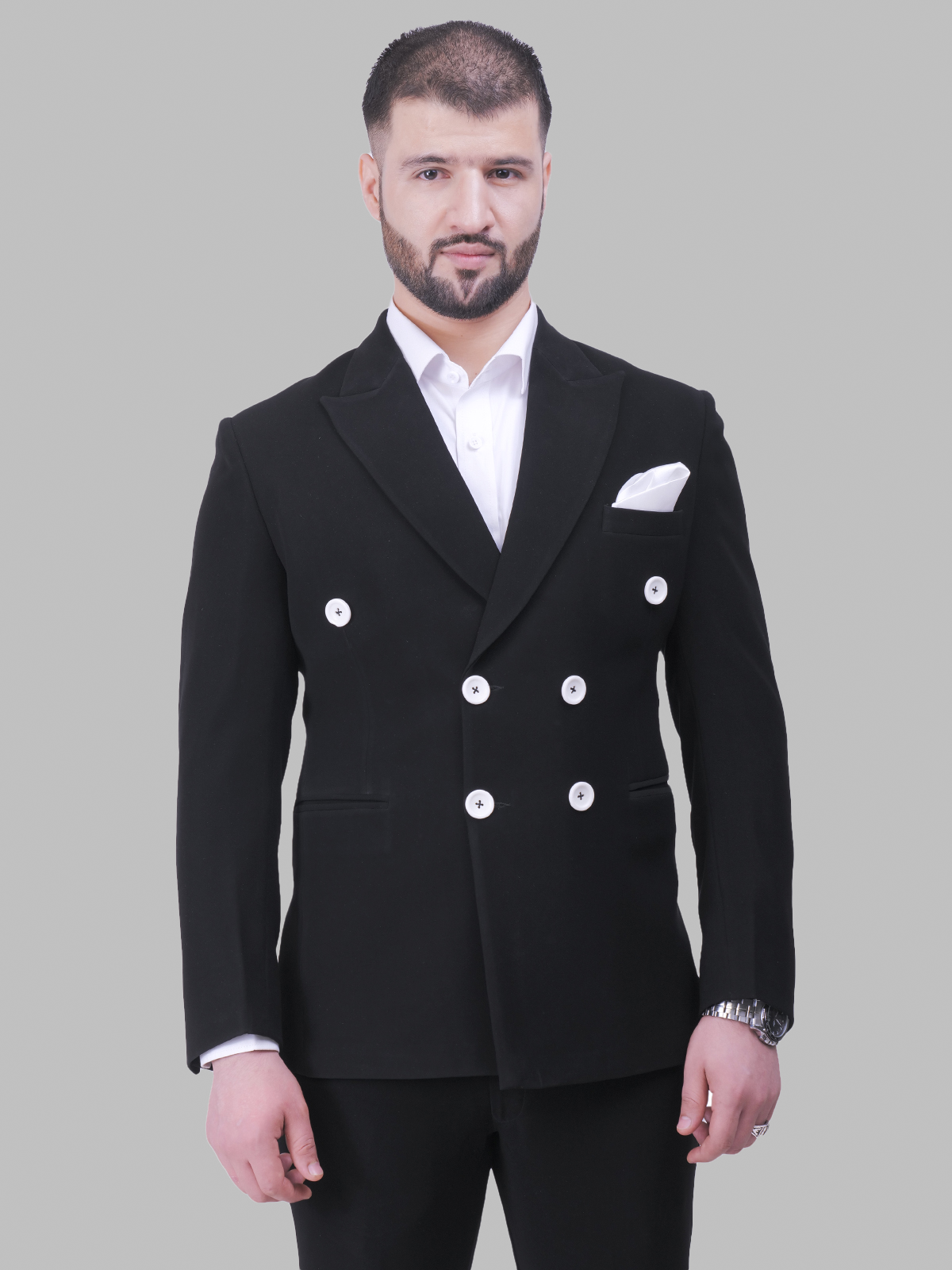 Black Classic Double Breasted Blazer