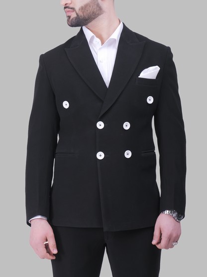 Black Classic Double Breasted Blazer